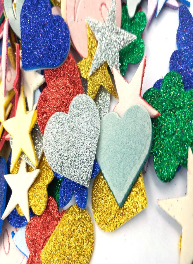 ARETOR (60 Pieces) Foam Sticker Mini Heart, Star, Smiley and Flower for Kids Art and Craft Work - Image 3